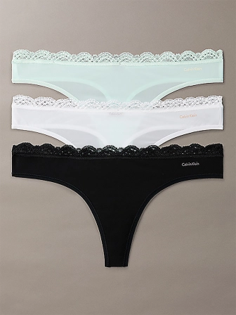 Dámská tanga Calvin Klein 3 pack QD5300/WAT