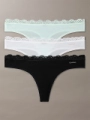 Dámská tanga Calvin Klein 3 pack QD5300/WAT