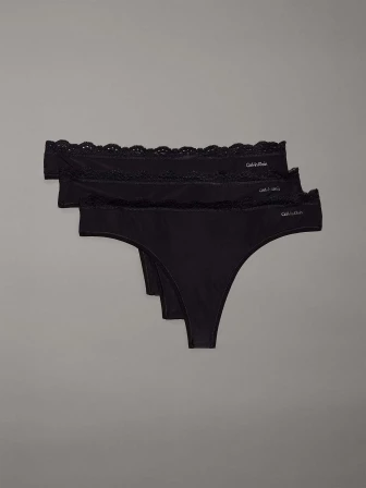 Dámská tanga Calvin Klein 3pack QD5300/UB1