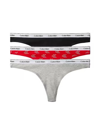 Dámská tanga Calvin Klein 3 pack QD5209/JGZ