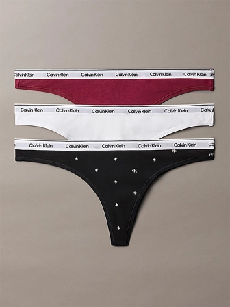 Dámská tanga Calvin Klein 3 pack QD5209/JGA