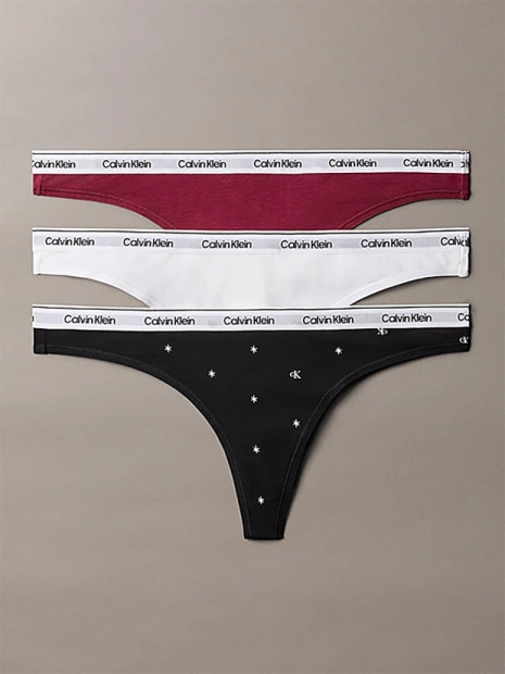 Dámská tanga Calvin Klein 3 pack QD5209/JGA
