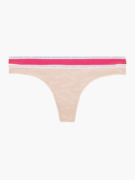 Dámská tanga Calvin Klein 2 pack  QD3788/1CR 
