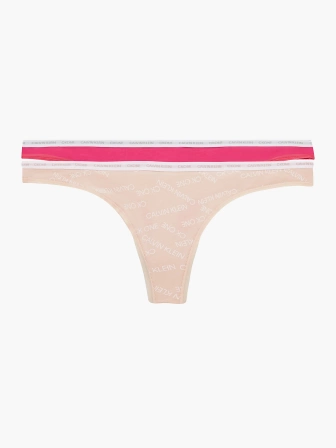 Dámská tanga Calvin Klein 2 pack  QD3788/1CR 